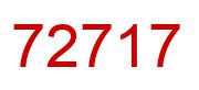 Number 72717 red image