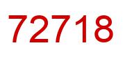 Number 72718 red image