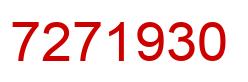 Number 7271930 red image