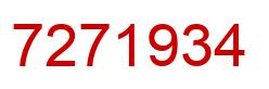 Number 7271934 red image
