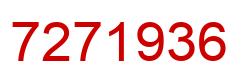Number 7271936 red image