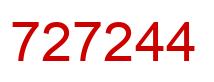 Number 727244 red image