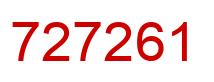 Number 727261 red image