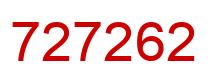 Number 727262 red image
