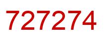Número 727274 imagen rojo