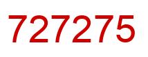 Number 727275 red image