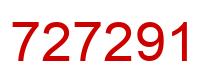 Número 727291 imagen rojo