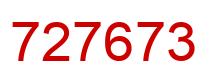 Number 727673 red image