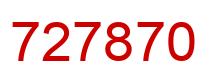 Number 727870 red image