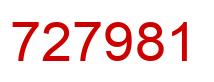 Number 727981 red image