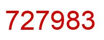 Number 727983 red image