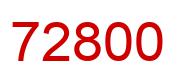 Number 72800 red image