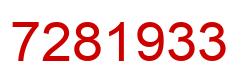 Number 7281933 red image