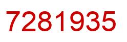 Number 7281935 red image
