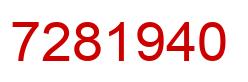 Number 7281940 red image