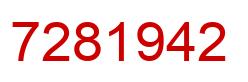 Number 7281942 red image