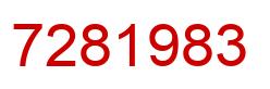 Number 7281983 red image