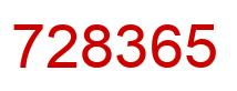 Número 728365 imagen rojo