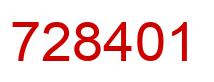 Number 728401 red image