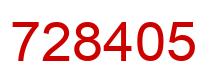 Number 728405 red image