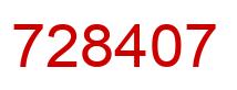 Number 728407 red image