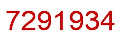 Number 7291934 red image