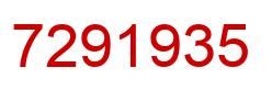 Number 7291935 red image