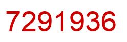 Number 7291936 red image