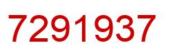Number 7291937 red image