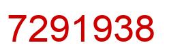 Number 7291938 red image