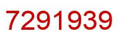 Number 7291939 red image