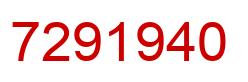 Number 7291940 red image