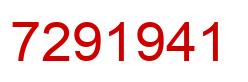 Número 7291941 imagen rojo