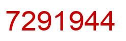 Number 7291944 red image