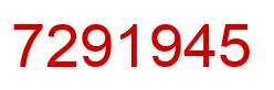 Number 7291945 red image