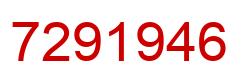 Number 7291946 red image