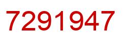 Número 7291947 imagen rojo