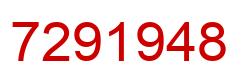 Número 7291948 imagen rojo