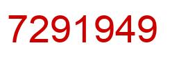 Número 7291949 imagen rojo