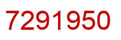 Número 7291950 imagen rojo