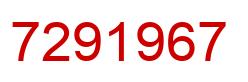 Número 7291967 imagen rojo