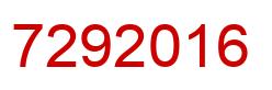 Number 7292016 red image