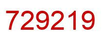 Number 729219 red image