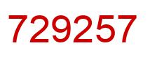 Number 729257 red image