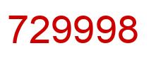 Number 729998 red image