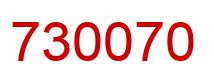 Number 730070 red image