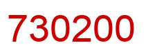Number 730200 red image