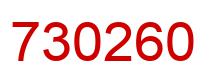 Number 730260 red image