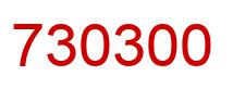 Number 730300 red image