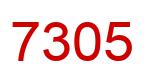 Number 7305 red image